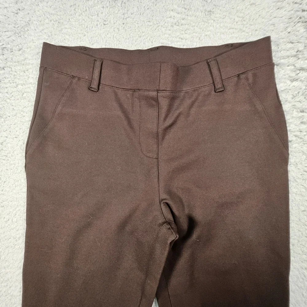 Quince Ultra Stretch Ponte Straight‎ Leg Pants Womens XS Brown Career Business